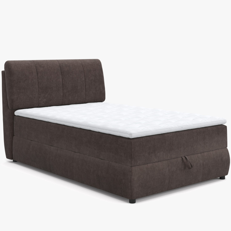 Boxspring kontinentális ágy tárolóhellyel - barna  - 6