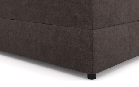 Boxspring kontinentális ágy tárolóhellyel - barna  - 8