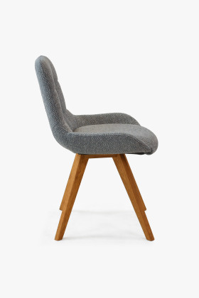 Kényelmes étkezőszék, kékes szürke  - 0 2