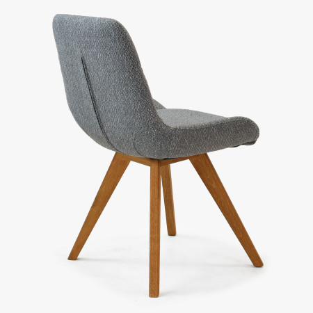 Kényelmes étkezőszék, kékes szürke  - 2