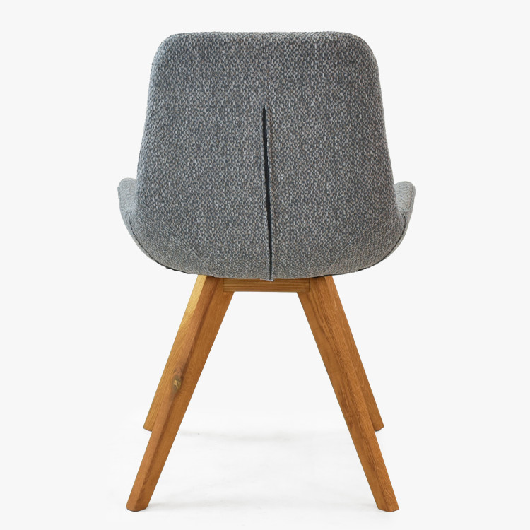 Kényelmes étkezőszék, kékes szürke  - 4