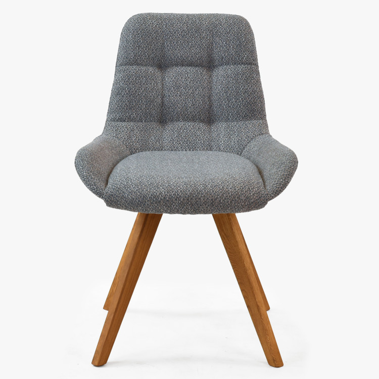 Kényelmes étkezőszék, kékes szürke  - 5