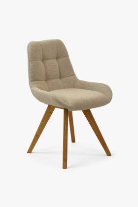 Masszív tölgy étkezőszék szürke matt EASY clean kárpittal