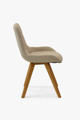 Kényelmes étkezőszék, matt szürke  - 0 2