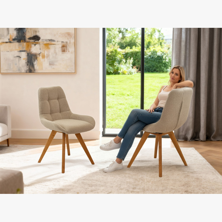 Kényelmes étkezőszék, matt szürke  - 6