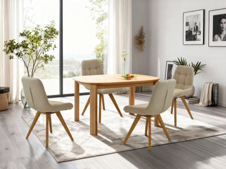 Kényelmes étkezőszék, matt szürke  - 7