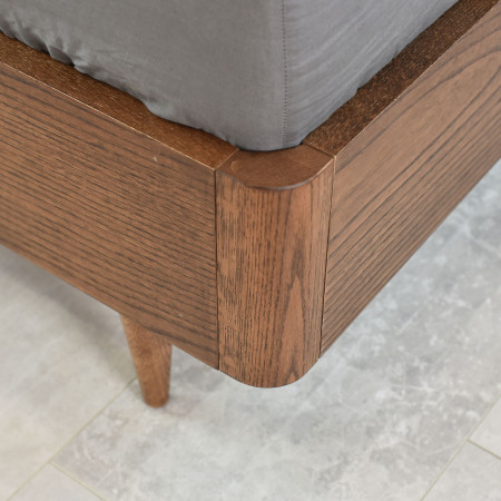 Ágy retro dizájnban 160 x 200, Bordó  - 2