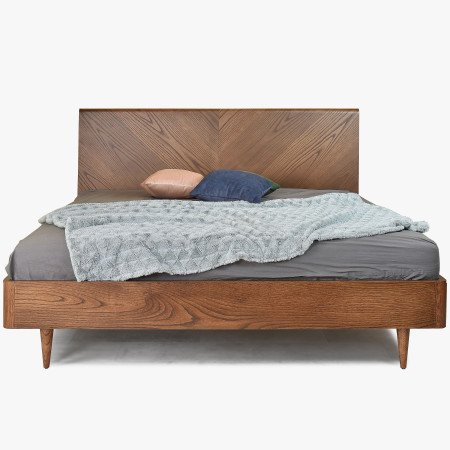 Ágy retro dizájnban 160 x 200, Bordó  - 3