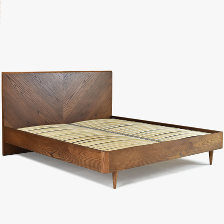 Ágy retro dizájnban 160 x 200, Bordó  - 5