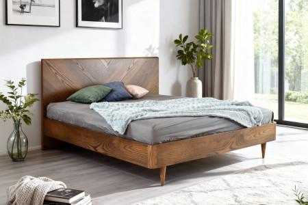 Ágy retro dizájnban 160 x 200, Bordó  - 6