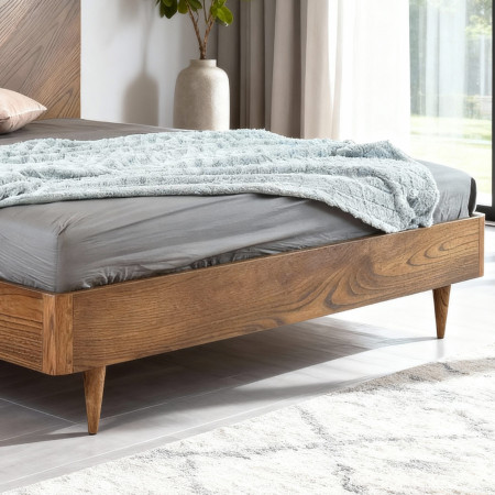 Ágy retro dizájnban 160 x 200, Bordó  - 8