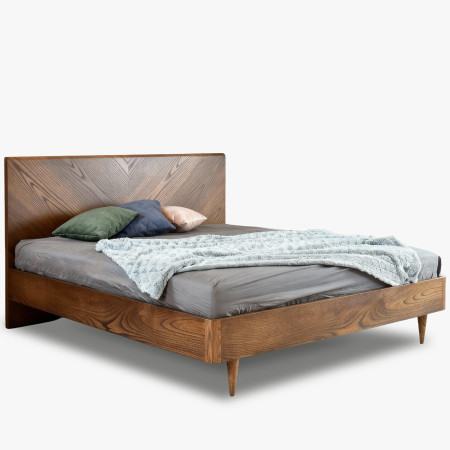 Ágy retro dizájnban 160 x 200, Bordó  - 9