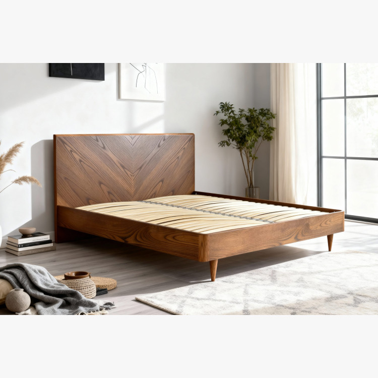 Ágy retro dizájnban 160 x 200, Bordó  - 11