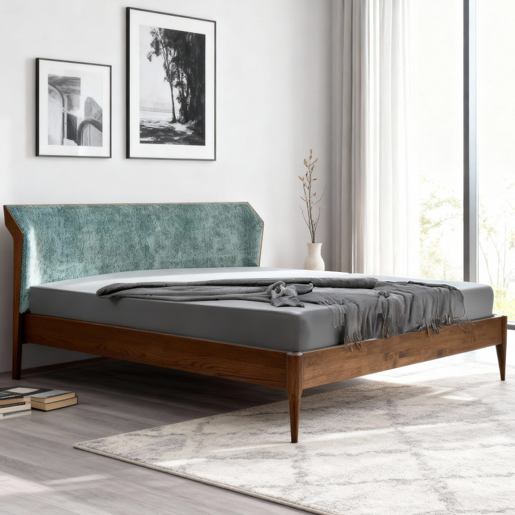 Retro ágy támlával - zöld, 180 x 200 cm  - 0