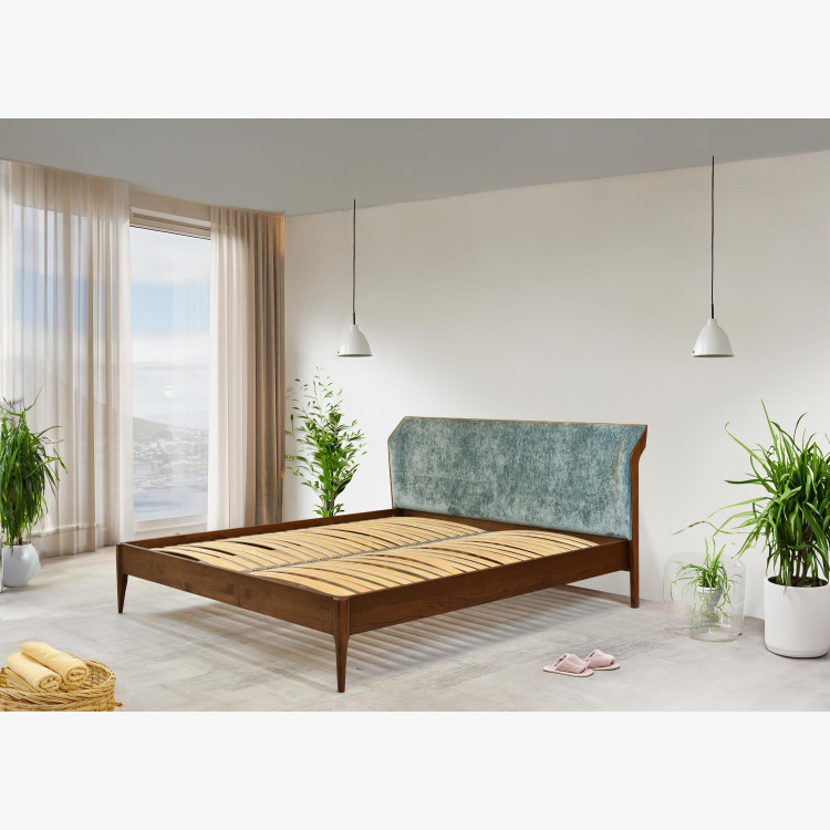 Retro ágy támlával - zöld, 180 x 200 cm  - 2