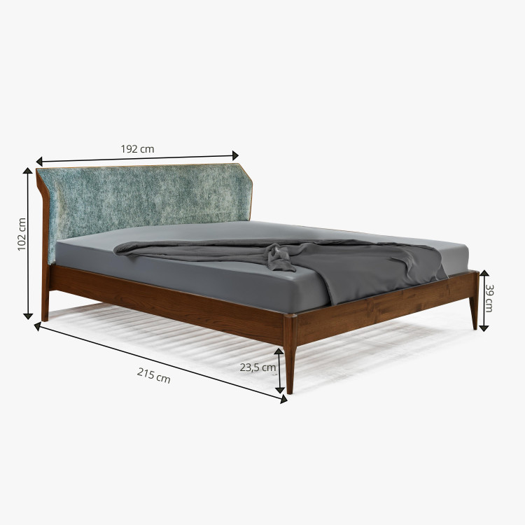 Retro ágy támlával - zöld, 180 x 200 cm  - 3