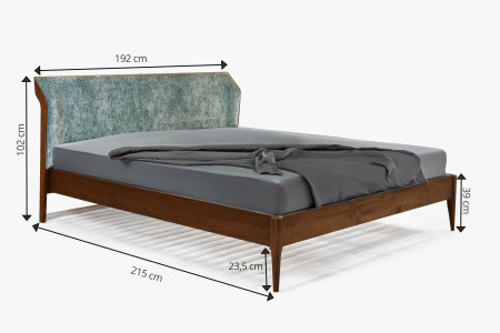 Retro ágy támlával - zöld, 180 x 200 cm  - 3