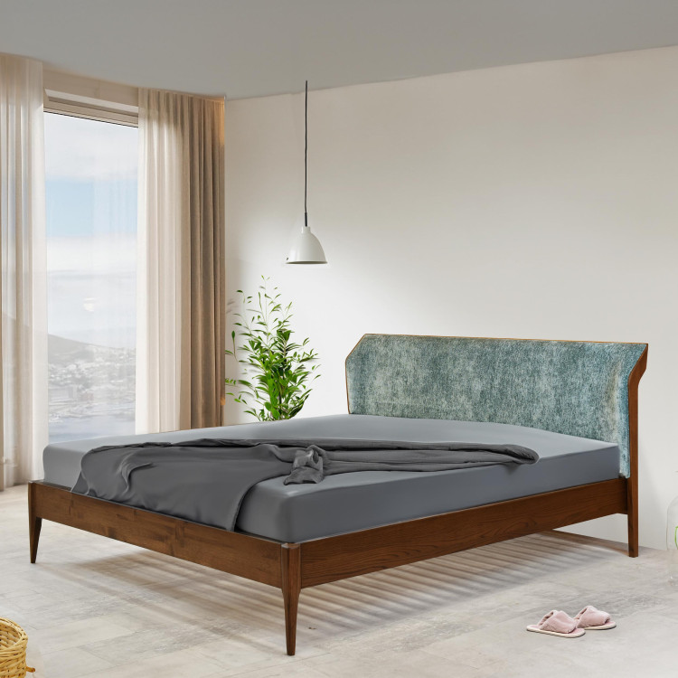 Retro ágy támlával - zöld, 180 x 200 cm  - 5