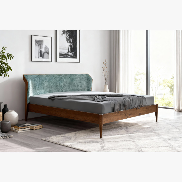 Retro ágy támlával - zöld, 180 x 200 cm  - 14