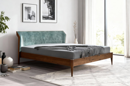 Retro ágy támlával - zöld, 180 x 200 cm  - 14