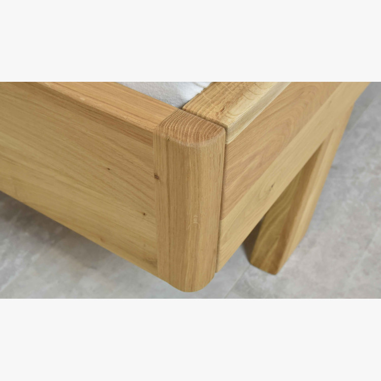 Postel z tömör fából - szürke szövet fejvég Marina 160 x 200 cm  - 4