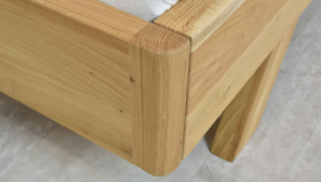 Postel z tömör fából - szürke szövet fejvég Marina 160 x 200 cm  - 4