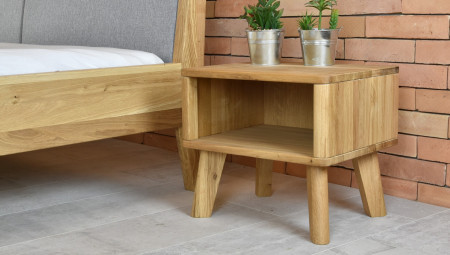 Postel z tömör fából - szürke szövet fejvég Marina 160 x 200 cm  - 10