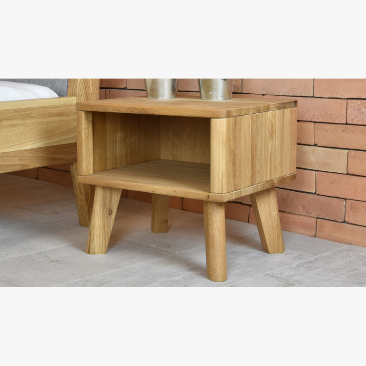 Postel z tömör fából - szürke szövet fejvég Marina 160 x 200 cm  - 13