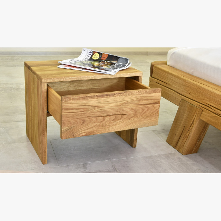 Tömör tölgyfa luxus ágy gerendákból, Mia franciaágy 180 x 200 cm  - 9