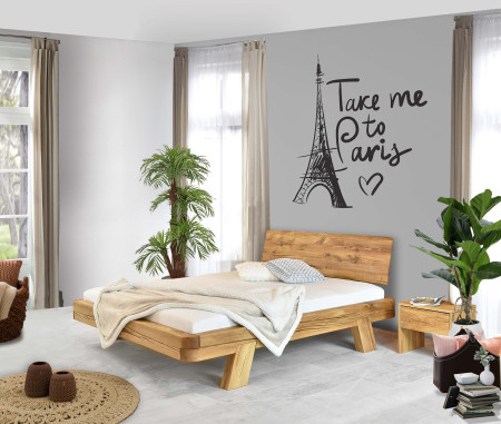 Tömör tölgyfa luxus ágy gerendákból, Mia franciaágy 180 x 200 cm  - 14