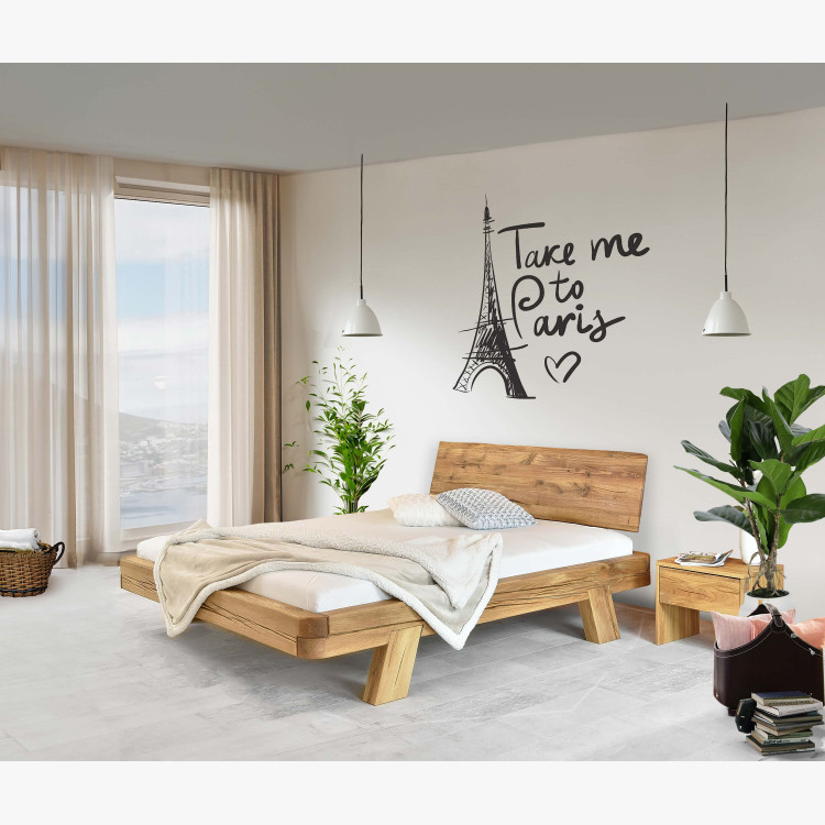 Tömör tölgyfa luxus ágy gerendákból, Mia franciaágy 180 x 200 cm  - 16
