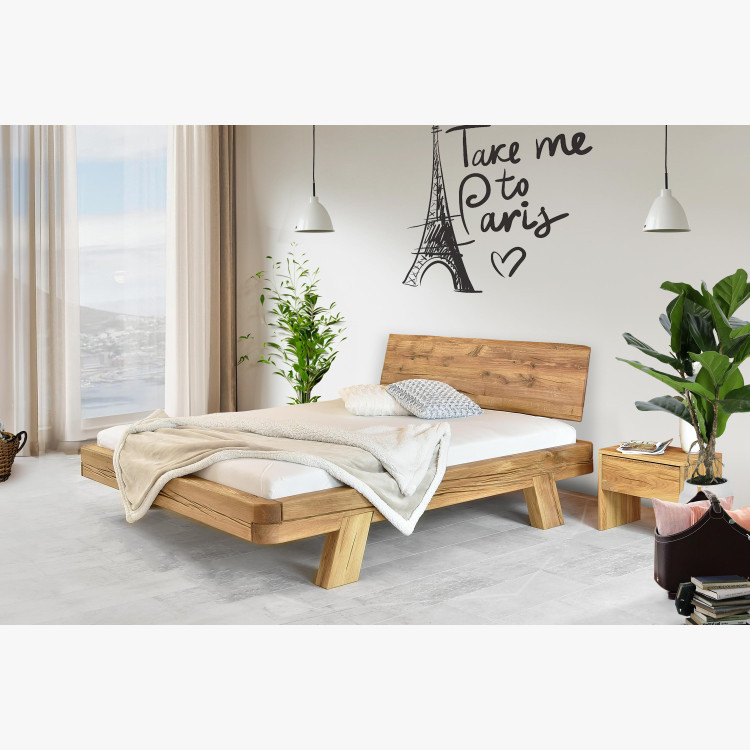 Tömör tölgyfa luxus ágy gerendákból, Mia franciaágy 180 x 200 cm  - 17