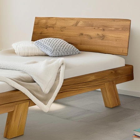 Tömör tölgyfa luxus ágy gerendákból, Mia franciaágy 180 x 200 cm  - 20