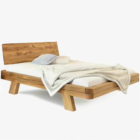 Tömör tölgyfa luxus ágy gerendákból, Mia franciaágy 180 x 200 cm  - 22