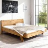 Tömör tölgyfa franciaágy 180x200 cm, természetes olajozott felület