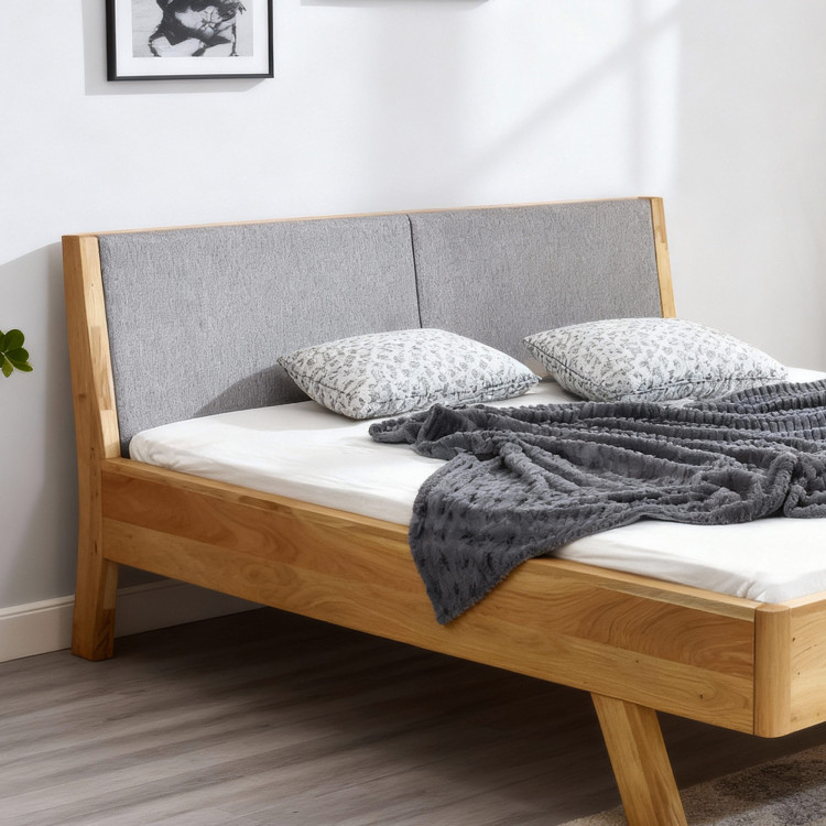 Masszív ágy - szürke szövet fejvég Marina 180 x 200 cm  - 18