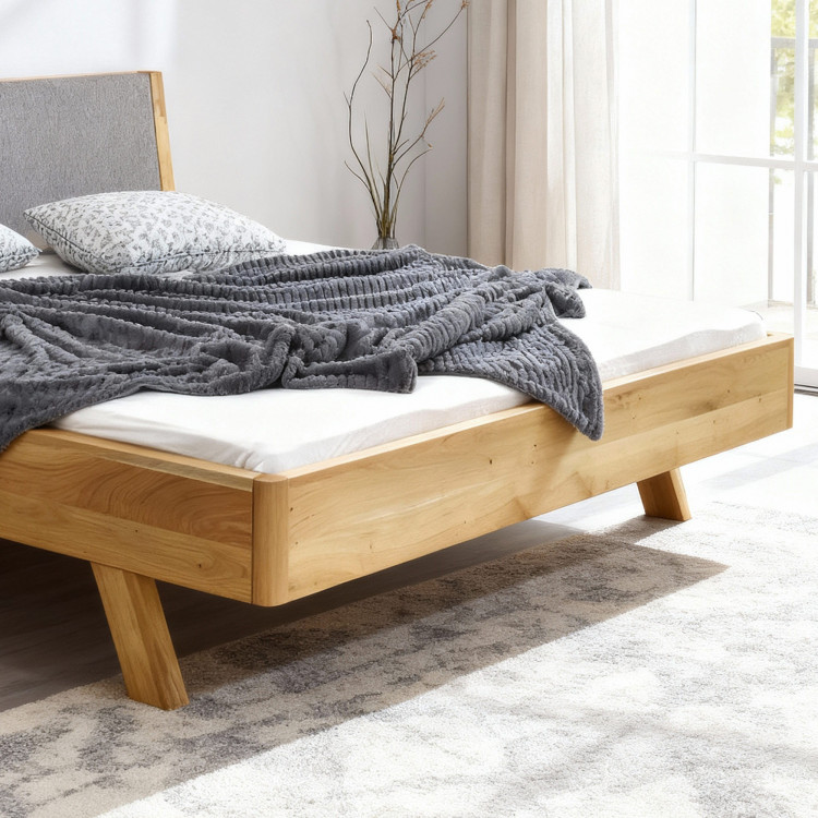 Masszív ágy - szürke szövet fejvég Marina 180 x 200 cm  - 19