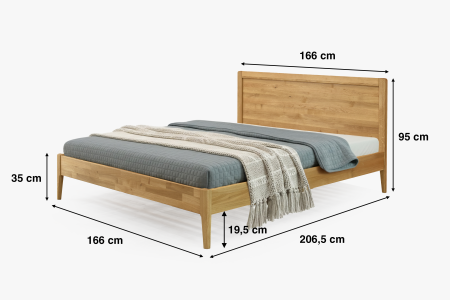 Franciaágy tölgyfa lábakkal, Praha modell  - 9