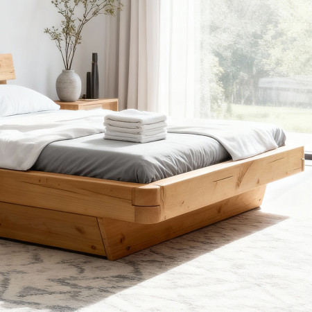 Őszinte fenyőből készült masszív ágy 180 cm  - 14