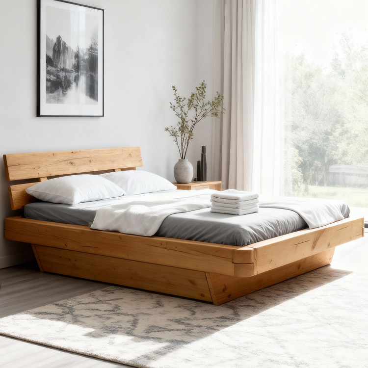 Őszinte fenyőből készült masszív ágy 180 cm  - 16