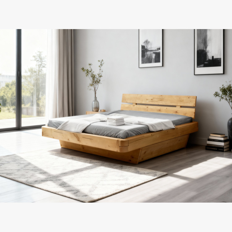 Őszinte fenyőből készült masszív ágy 180 cm  - 17