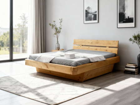 Őszinte fenyőből készült masszív ágy 180 cm  - 17