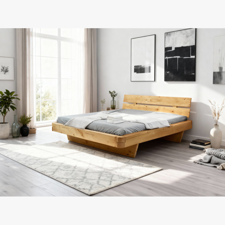 Őszinte fenyőből készült masszív ágy 180 cm  - 18