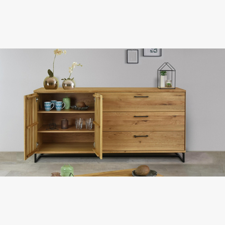 Nagy komód a hálószobába - Loft stílusú tömörfa, Lagos 49  - 2