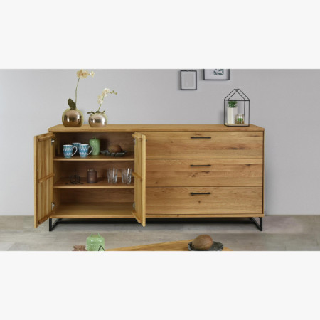 Nagy komód a hálószobába - Loft stílusú tömörfa, Lagos 49  - 2