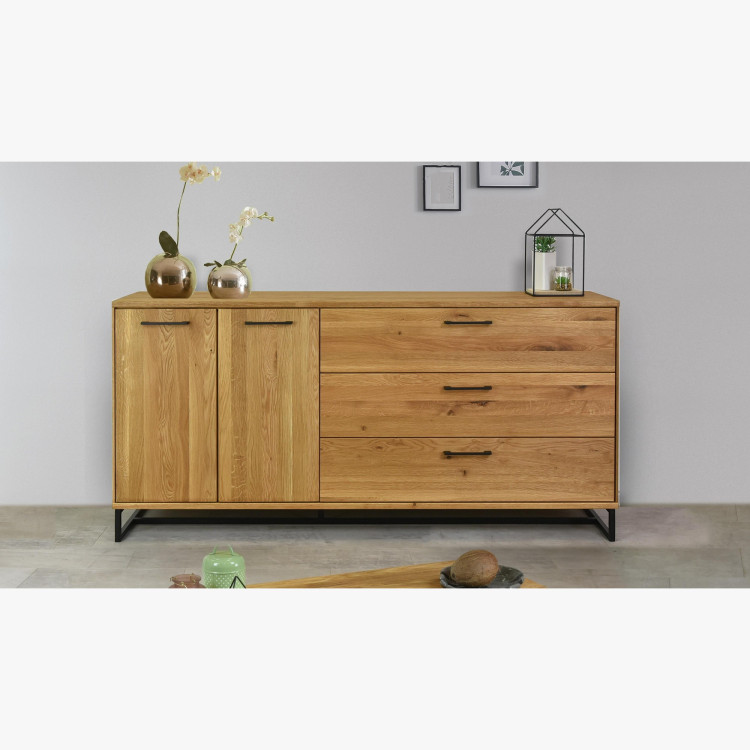 Nagy komód a hálószobába - Loft stílusú tömörfa, Lagos 49  - 4