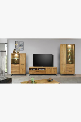 Magas vitrin fekete fém lábakkal, Lagos 10  - 1 2