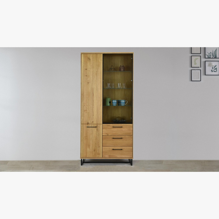 Magas vitrin fekete fém lábakkal, Lagos 10  - 5