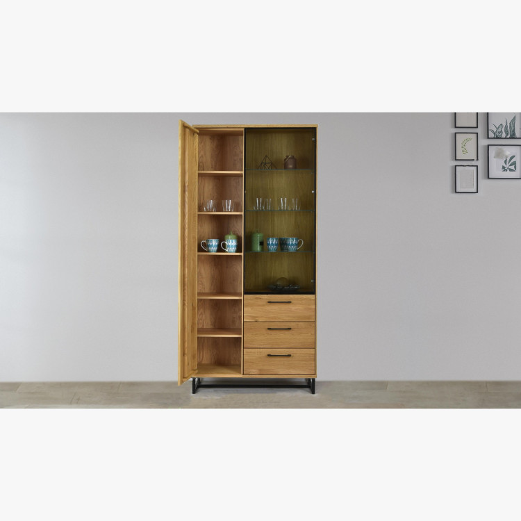 Magas vitrin fekete fém lábakkal, Lagos 10  - 6