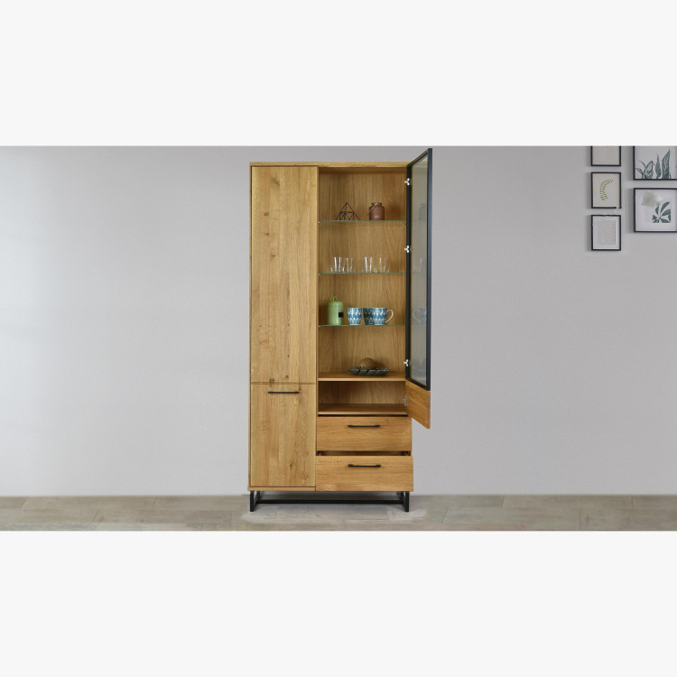 Magas vitrin fekete fém lábakkal, Lagos 10  - 7